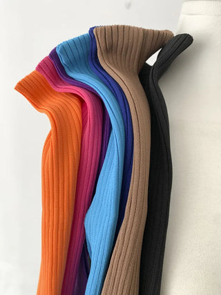 Simo Ribbed Color Mini Phone Crossbody Knit Bag