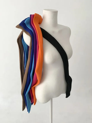 Simo Ribbed Color Mini Phone Crossbody Knit Bag