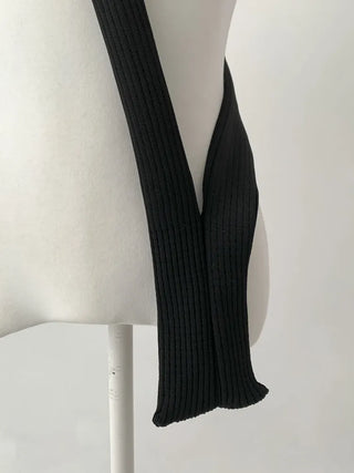 Simo Ribbed Color Mini Phone Crossbody Knit Bag