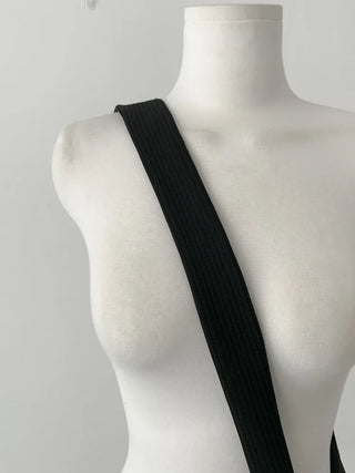 Simo Ribbed Color Mini Phone Crossbody Knit Bag