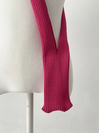 Simo Ribbed Color Mini Phone Crossbody Knit Bag