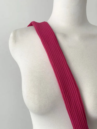 Simo Ribbed Color Mini Phone Crossbody Knit Bag