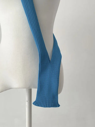 Simo Ribbed Color Mini Phone Crossbody Knit Bag