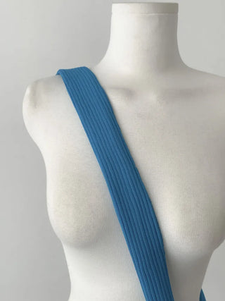 Simo Ribbed Color Mini Phone Crossbody Knit Bag