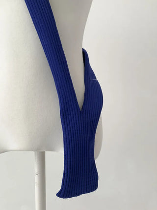 Simo Ribbed Color Mini Phone Crossbody Knit Bag