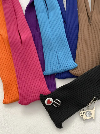 Simo Ribbed Color Mini Phone Crossbody Knit Bag
