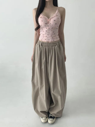 Rielf Flower Lace Crop Cap Bralette Sleeveless