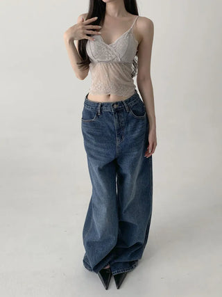 Sia See-through Flower Lace Bralette Cap Sleeveless