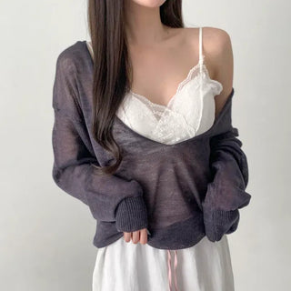 Sia See-through Flower Lace Bralette Cap Sleeveless