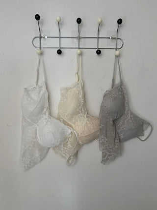 Sia See-through Flower Lace Bralette Cap Sleeveless