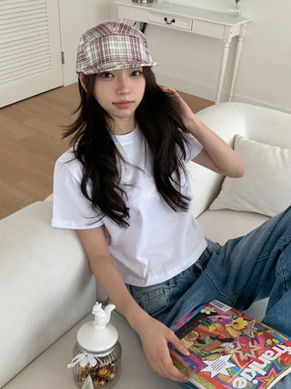 Ramu Check Vintage Grid Camp Cap