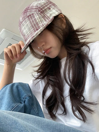 Ramu Check Vintage Grid Camp Cap