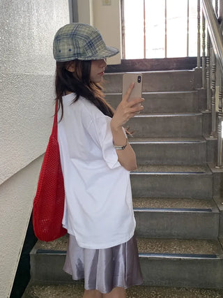 Ramu Check Vintage Grid Camp Cap
