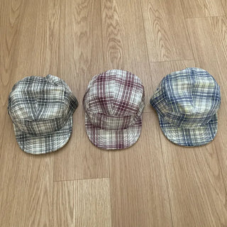 Ramu Check Vintage Grid Camp Cap