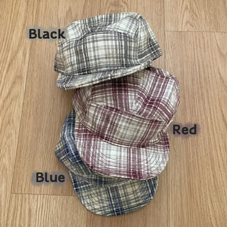 Ramu Check Vintage Grid Camp Cap