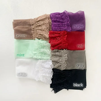 Milky Lace See-through Band Over-the-Knee Stocking Socks