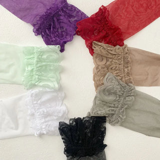 Milky Lace See-through Band Over-the-Knee Stocking Socks