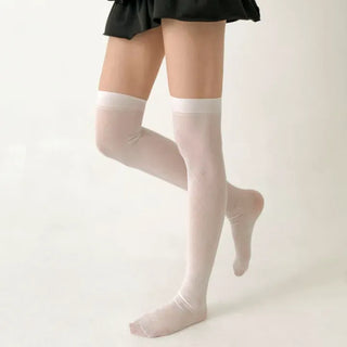 Chic Diamond Check See-through Knee Socks Stockings