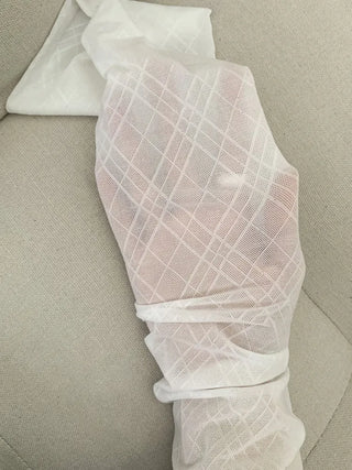 Chic Diamond Check See-through Knee Socks Stockings