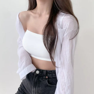 Tube Top Seamless Off-Shoulder Bralette Wireless Bra Top
