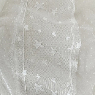 Momo See-through Pattern Dot Lace Long Scarf