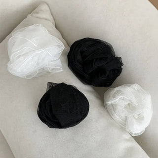 Momo See-through Pattern Dot Lace Long Scarf