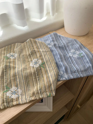 Tony Ethnic Flower Stripe Pattern Bandana Hat
