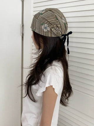 Tony Ethnic Flower Stripe Pattern Bandana Hat