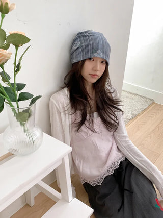 Tony Ethnic Flower Stripe Pattern Bandana Hat