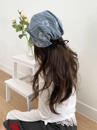 Tony Ethnic Flower Stripe Pattern Bandana Hat