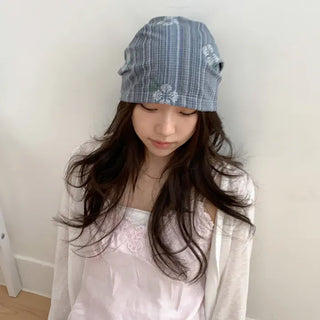 Tony Ethnic Flower Stripe Pattern Bandana Hat