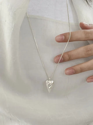 Heart Tree Pendant Drop Long Necklace