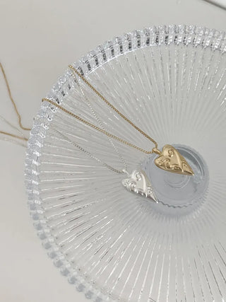 Heart Tree Pendant Drop Long Necklace