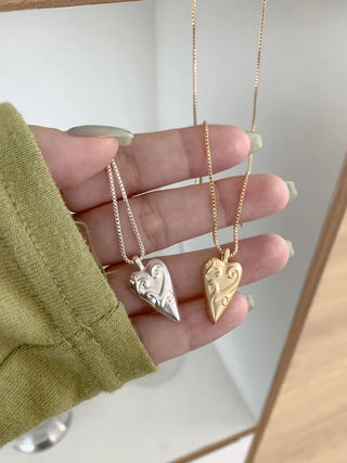 Heart Tree Pendant Drop Long Necklace