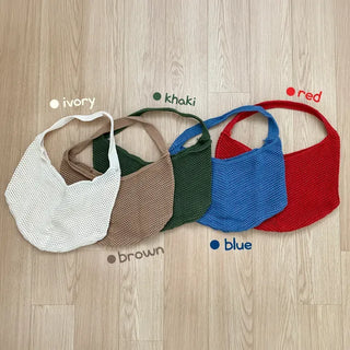 Net Loose Summer Color Knit Oversized Shoulder Bag