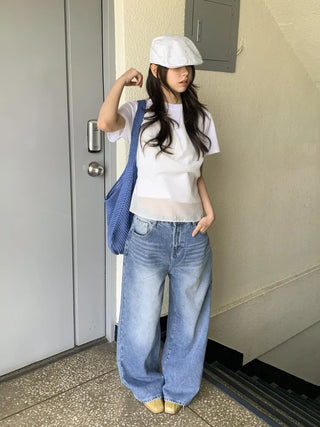 Net Loose Summer Color Knit Oversized Shoulder Bag