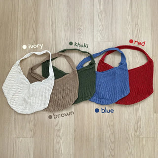 Net Loose Summer Color Knit Oversized Shoulder Bag