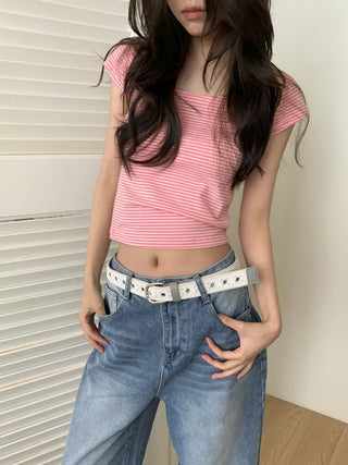 Hippie Lace Eyelet Contrast Cotton Belt