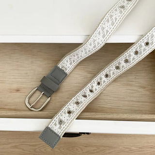 Hippie Lace Eyelet Contrast Cotton Belt