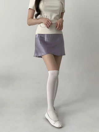 Neo Ribbed Rolling Pleated Warmer Long Knee Socks