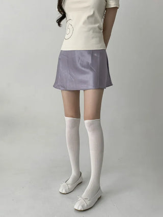 Neo Ribbed Rolling Pleated Warmer Long Knee Socks