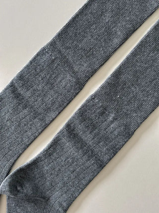 Neo Ribbed Rolling Pleated Warmer Long Knee Socks