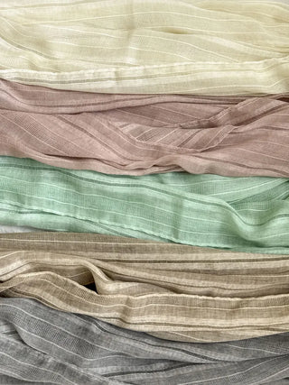 Bunny Stripe Punching Color Long Scarf