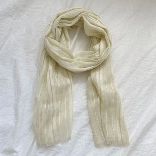 Bunny Stripe Punching Color Long Scarf