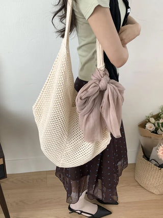 Bunny Stripe Punching Color Long Scarf