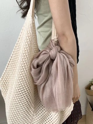 Bunny Stripe Punching Color Long Scarf