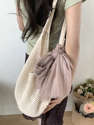 Bunny Stripe Punching Color Long Scarf
