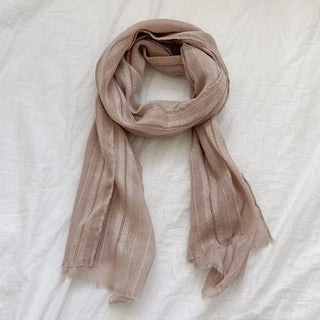 Bunny Stripe Punching Color Long Scarf
