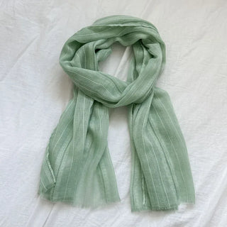 Bunny Stripe Punching Color Long Scarf
