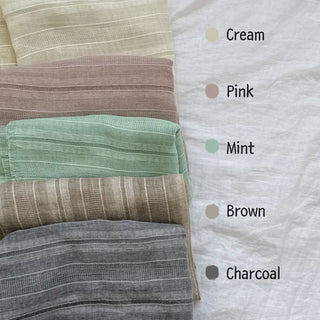 Bunny Stripe Punching Color Long Scarf
